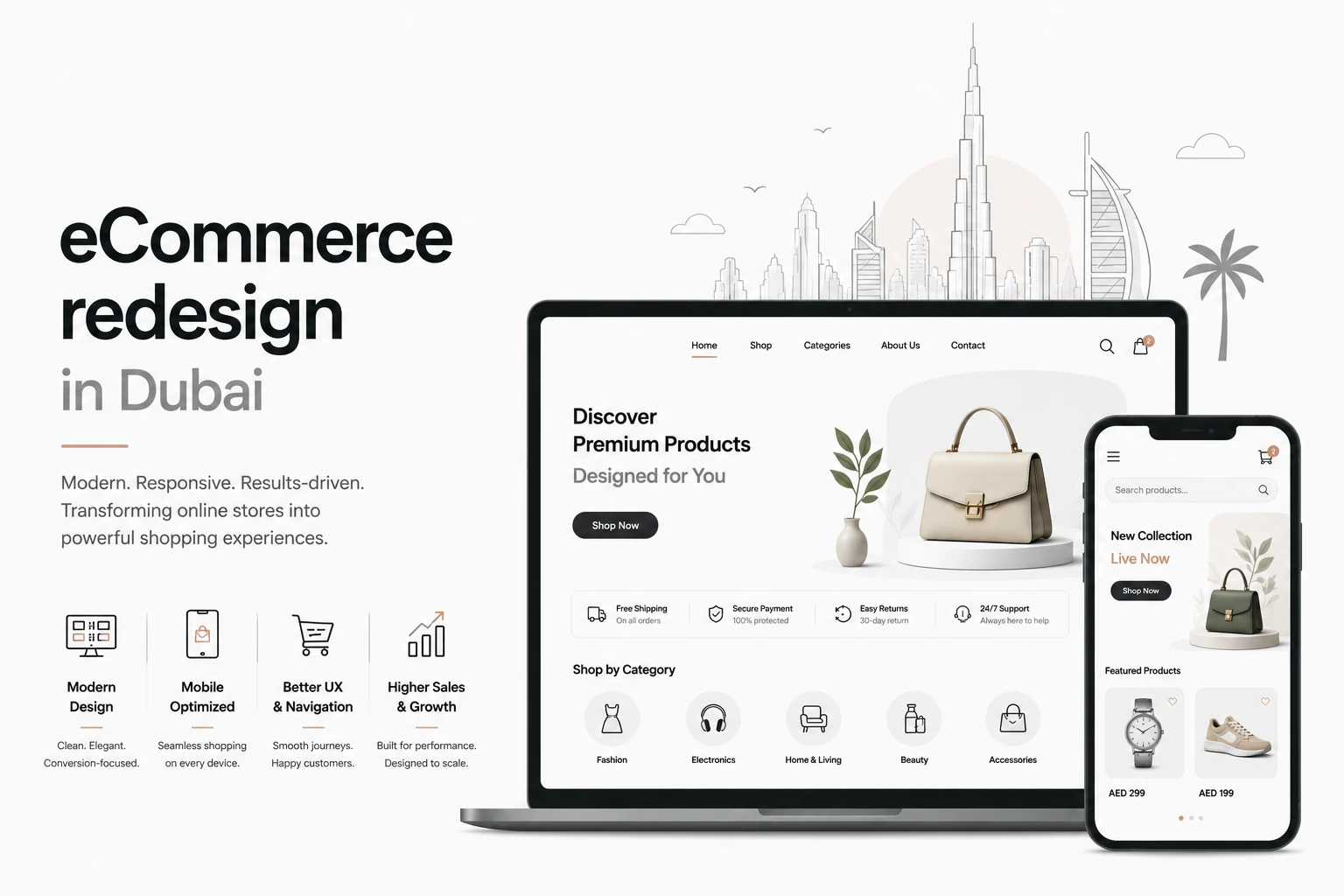 eCommerce redesign in Dubai