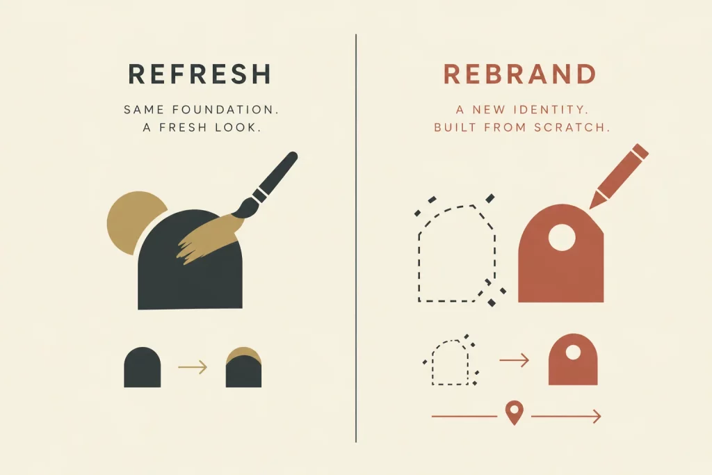 refresh vs rebrand