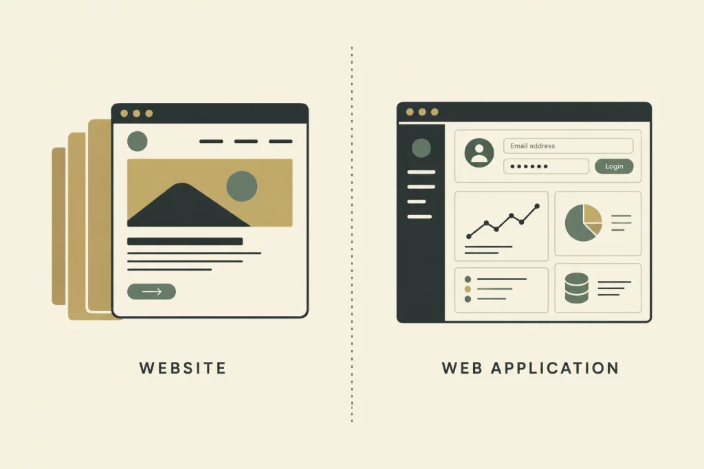 web application vs website