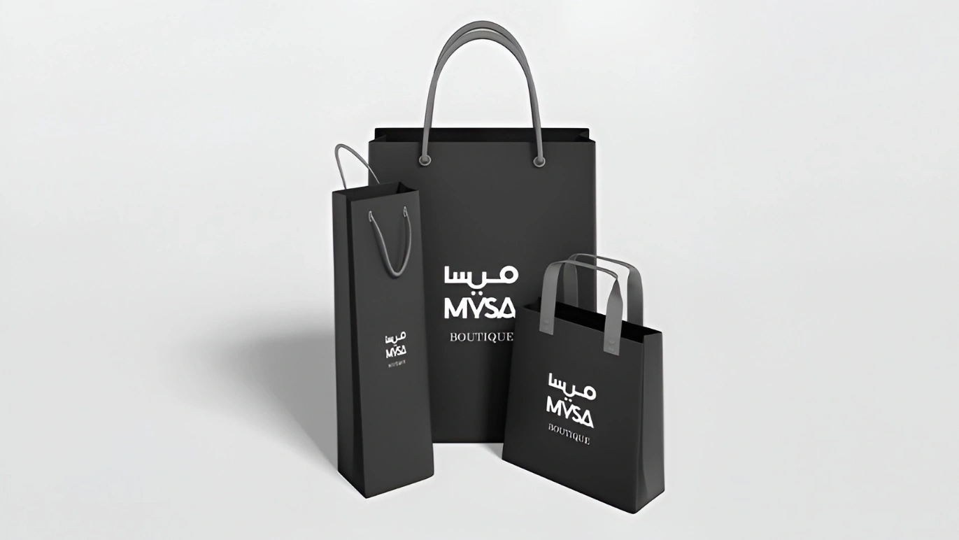 Mysa Bilingual Brand Identity – Pixtar Branding Services Dubai Mysa boutique Arabic and English brand identity by branding services in Dubai Pixtar